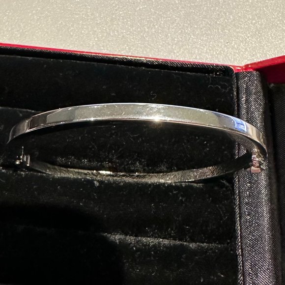 Silver Crystal Bangle - Picture 2 of 6